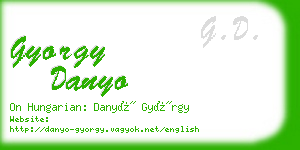 gyorgy danyo business card